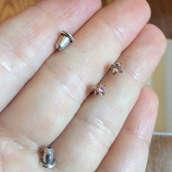 Pink Dangle and Stud Earring Set - Picture 7 of 7